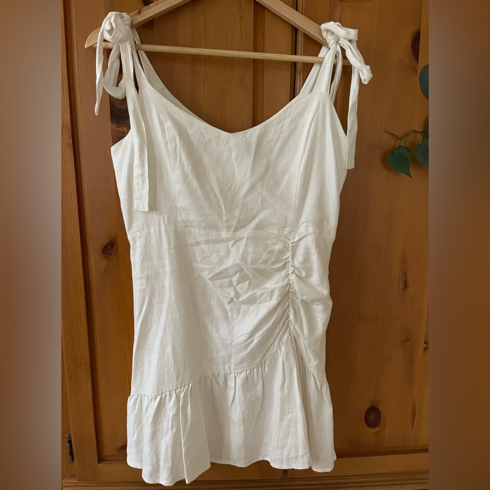 Forever 21. Size large. Short dress or could be worn as a top. White.
